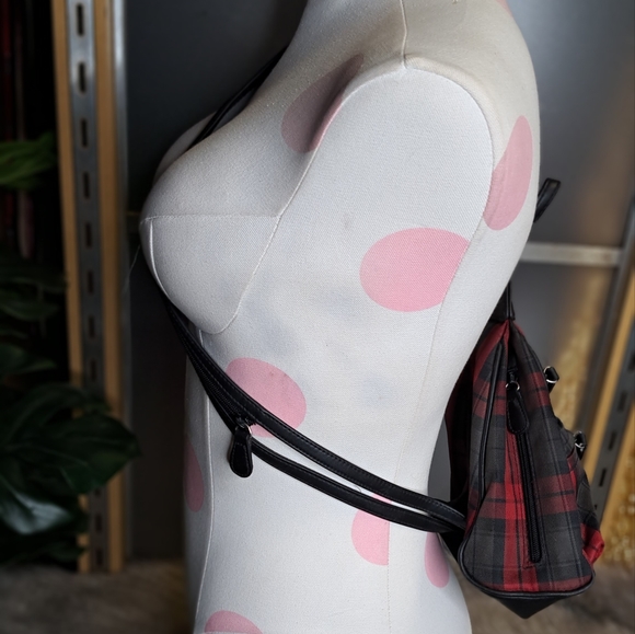 Villager • Grunge Steampunk 90s Y2k 00s Plaid Goth Multiway Dope Bag Backpack - Picture 8 of 16